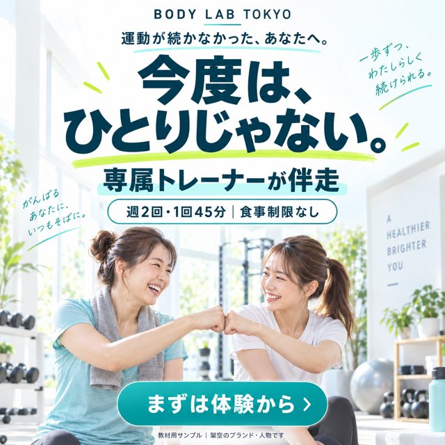 パーソナルジム｜BODY LAB TOKYOの広告クリエイティブ