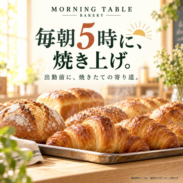 パン屋｜MORNING TABLE BAKERYの広告クリエイティブ