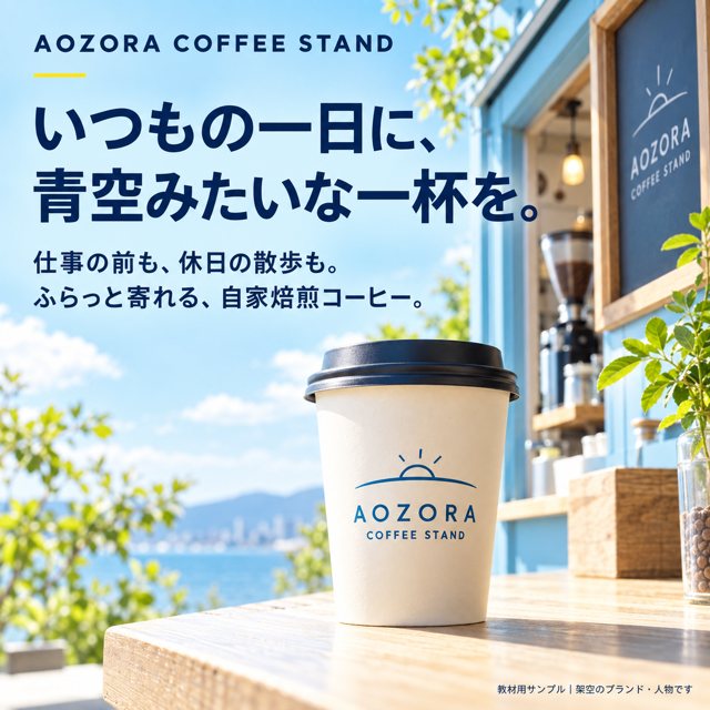 カフェ｜AOZORA COFFEE STANDの広告クリエイティブ