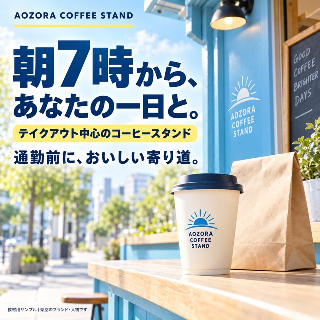 カフェ｜AOZORA COFFEE STANDの広告クリエイティブ